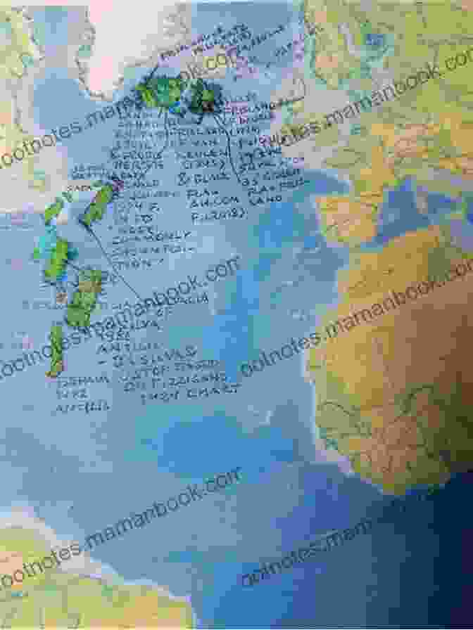 A Historical Map Showing The Location Of Phantom Island In The Atlantic Ocean. Escape From A Video Game: The Secret Of Phantom Island