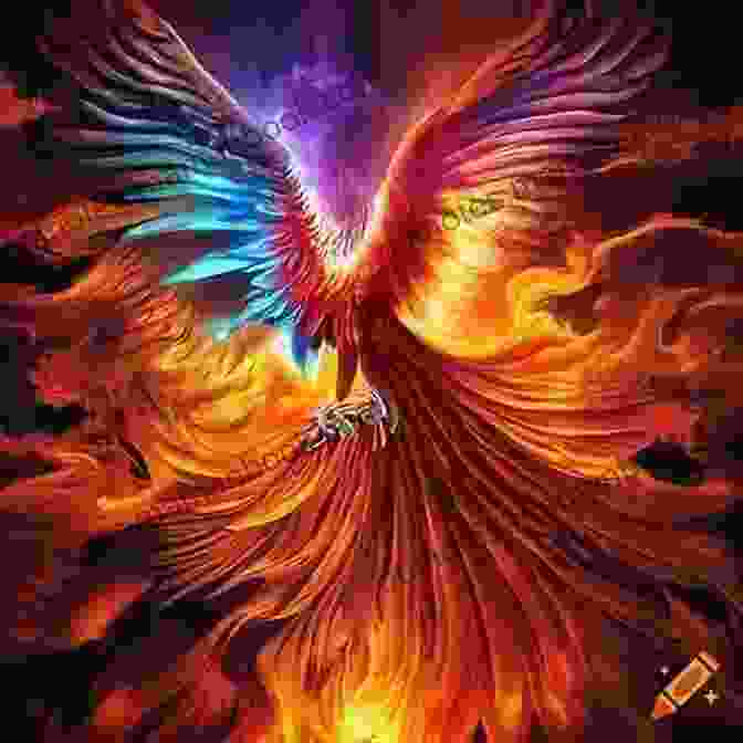 A Majestic Phoenix Rising From The Ashes, Its Radiant Feathers Composed Of Vibrant Flames, Embodying The Transformative Power Of Fire Ablaze Vic Lejon