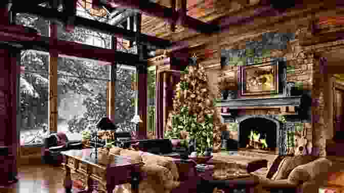 A Rustic Christmas Scene With A Log Cabin, Snow Covered Trees, And A Family Gathered Around A Fire Inside A Hardscrabble Christmas Renea Winchester