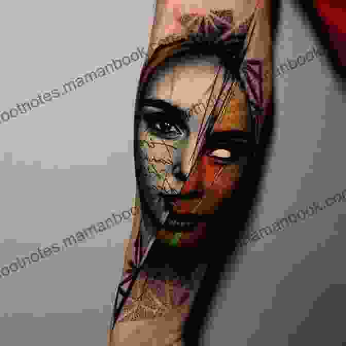 A Striking Portrait Tattoo, Capturing The Subject's Enigmatic Gaze With Lifelike Precision Ablaze Vic Lejon