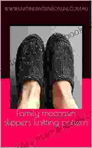 Family moccasin slippers knitting pattern Safari